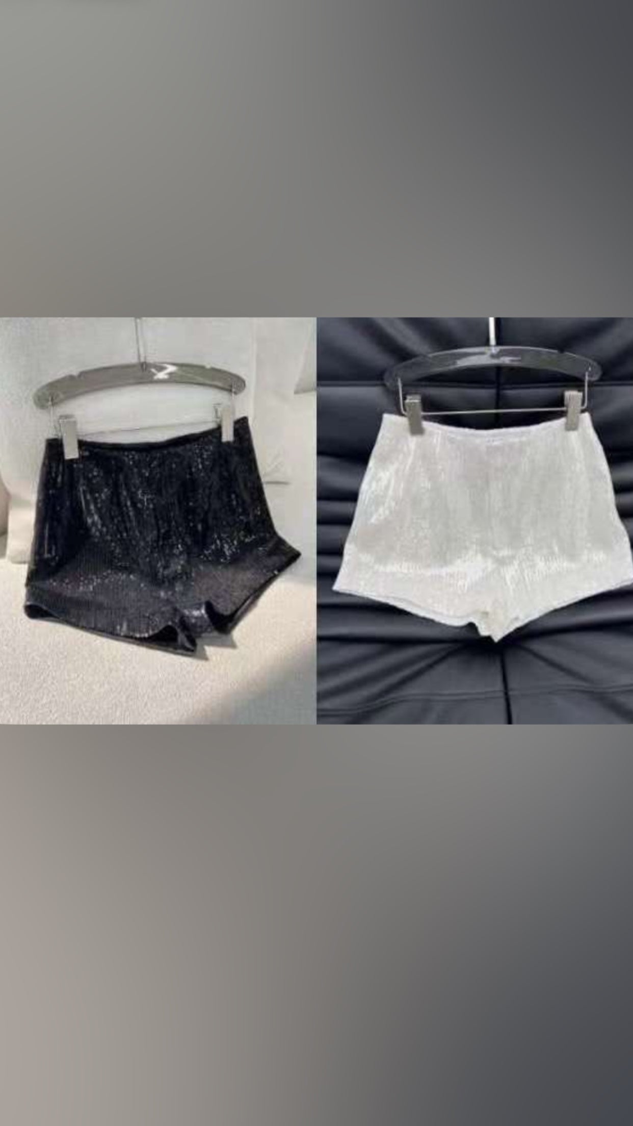 Black Sequin Shorts Sparkly Party Shorts for Women