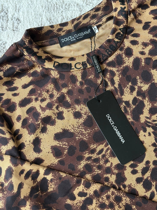 Leopard Print Long Sleeve Top