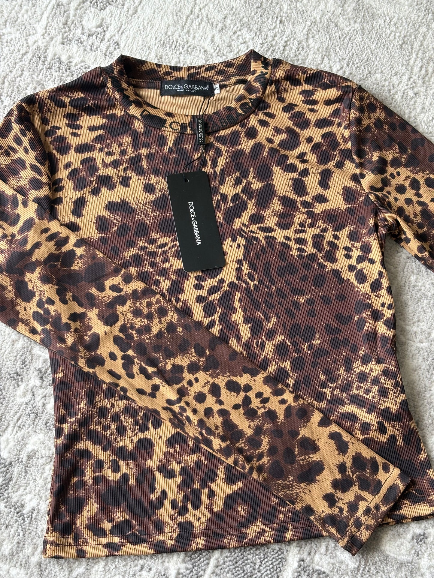 Leopard Print Long Sleeve Top