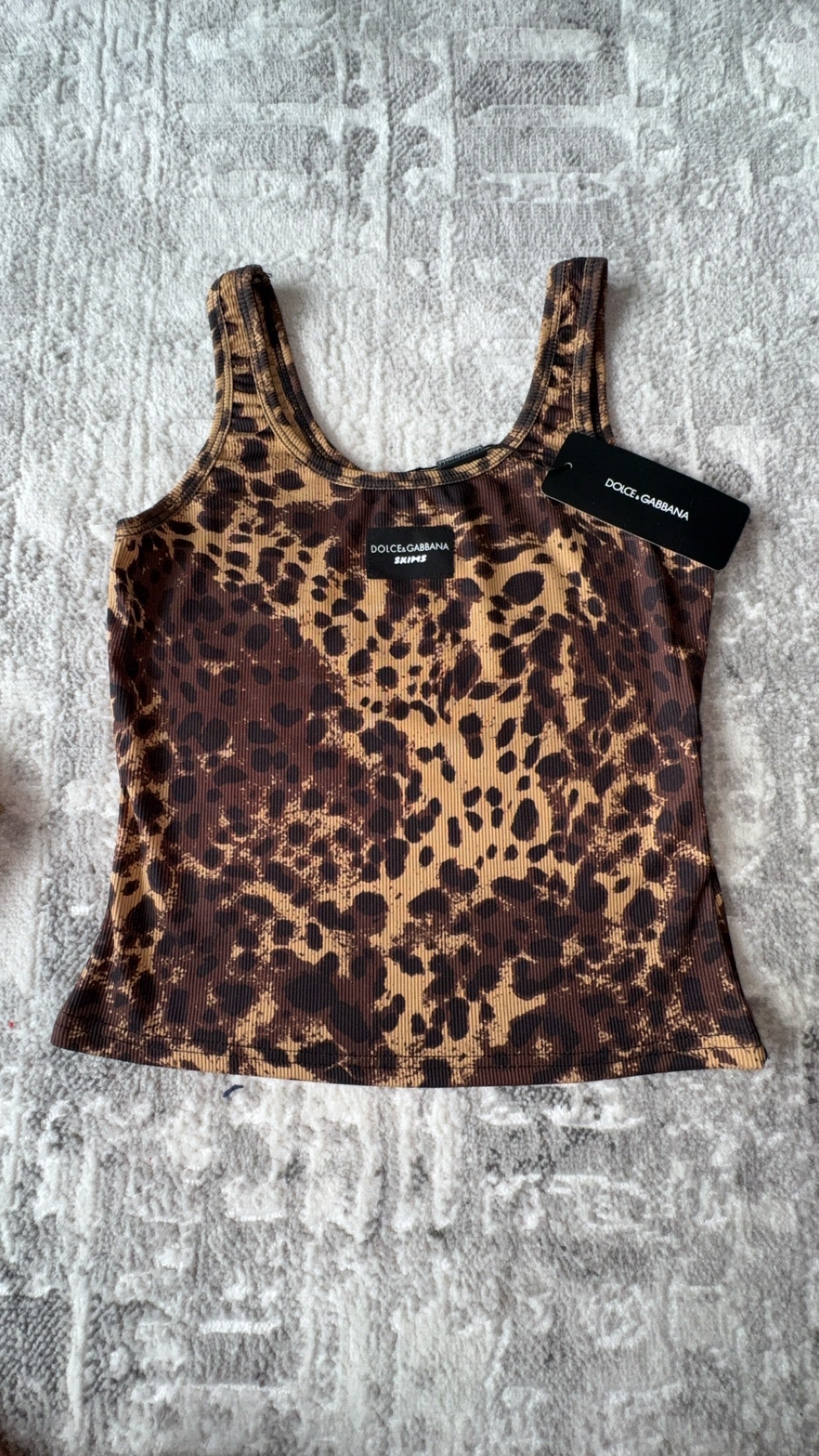 DG Leopard Print Sleeveless Crop Top